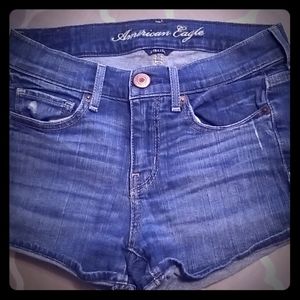 American Eagle girls denim shorts size 0